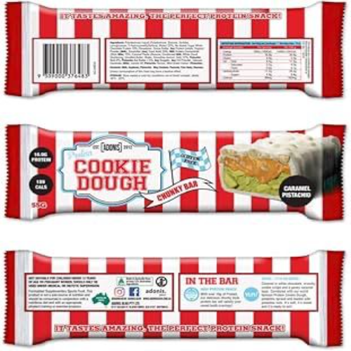 PROTEIN COOKIE DOUGH CHUNKY BAR (Single Bar) – Caramel Pistachio
