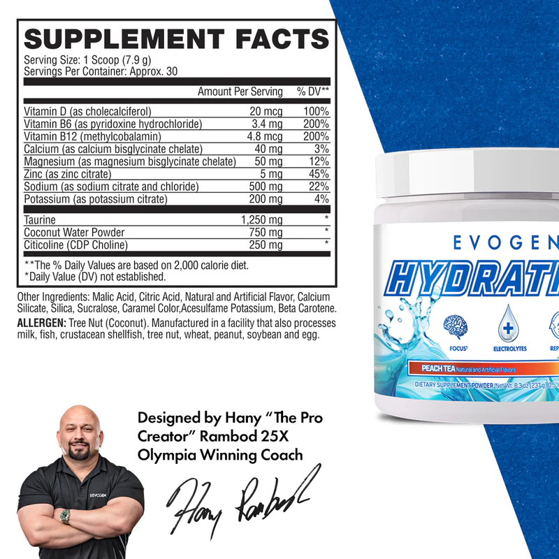 Evogen Hydration Full Spectrum Electrolyte Powder watermelon