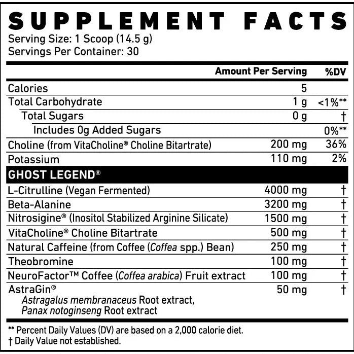 Ghost - LEGEND® V3 pre-workout Blue Raspberry