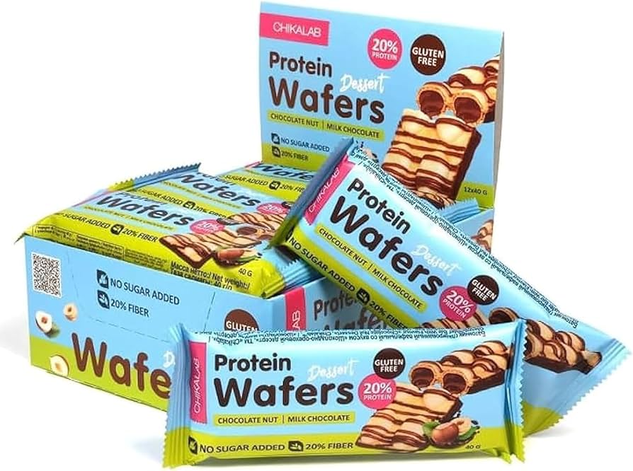 CHIKALAB - Box Protein Wafers Chocolate Nut