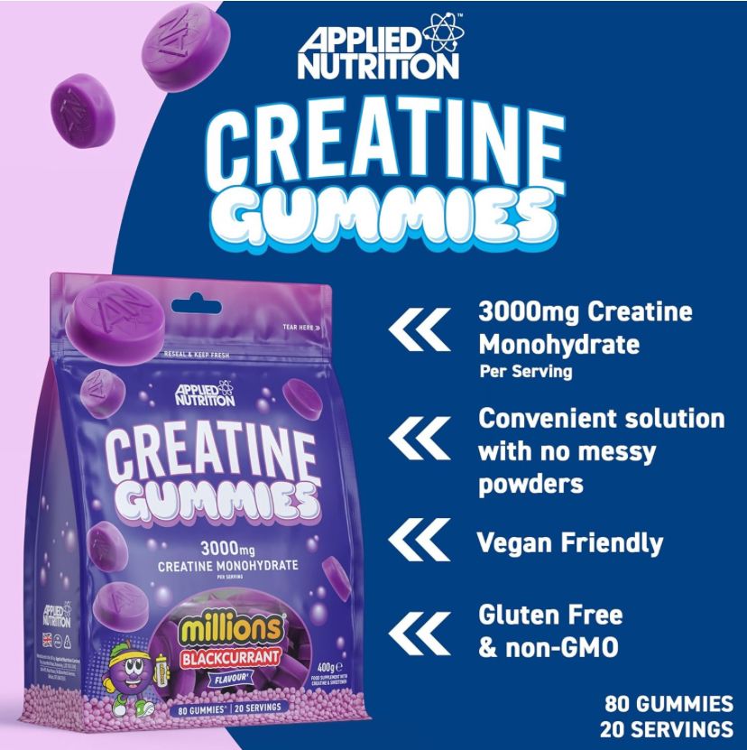 Pure Creatine Gummies Black Currant (20 Servings)