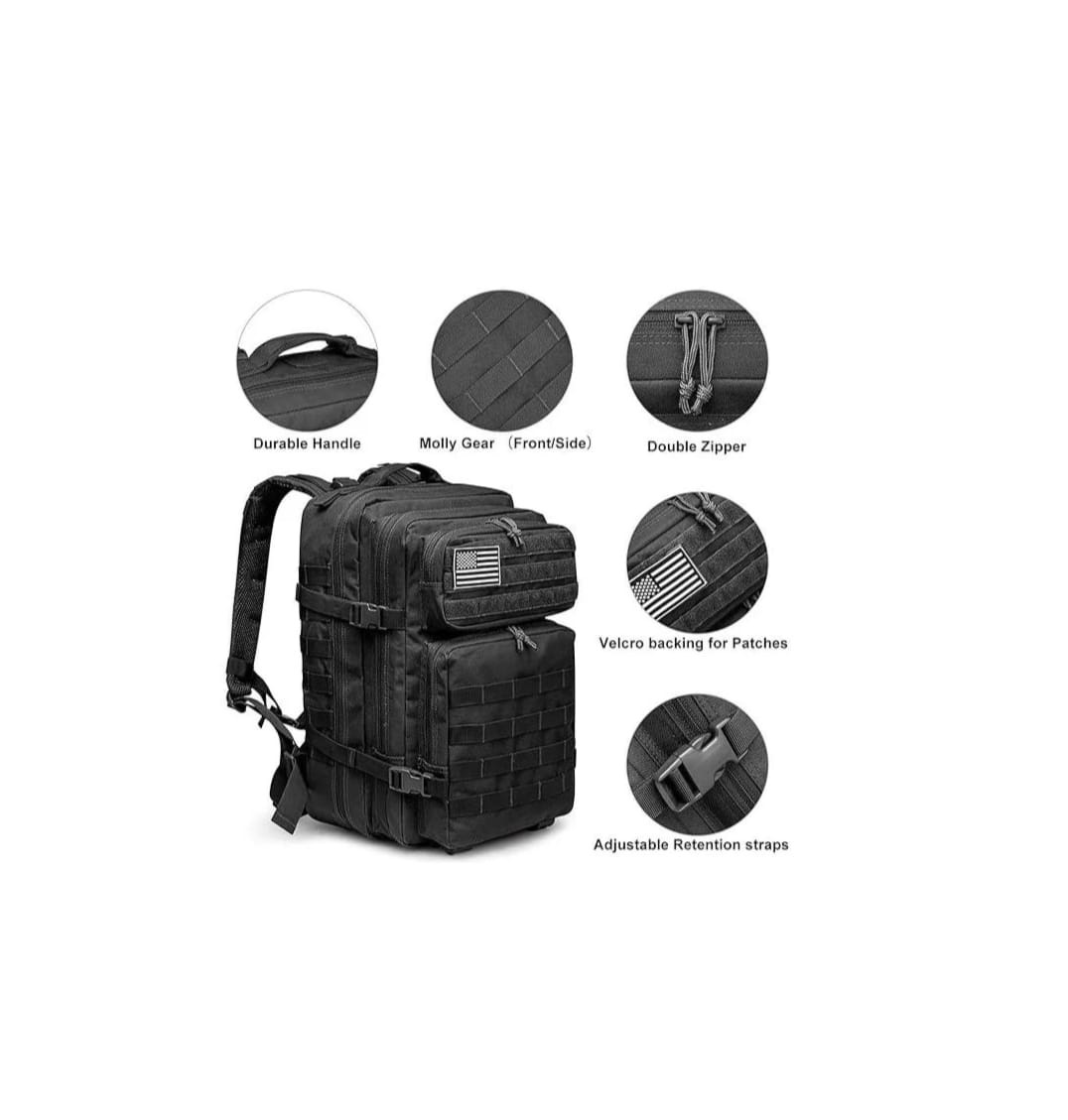 Black Bug Tctical Backpacks molle army assault pack 3 45L