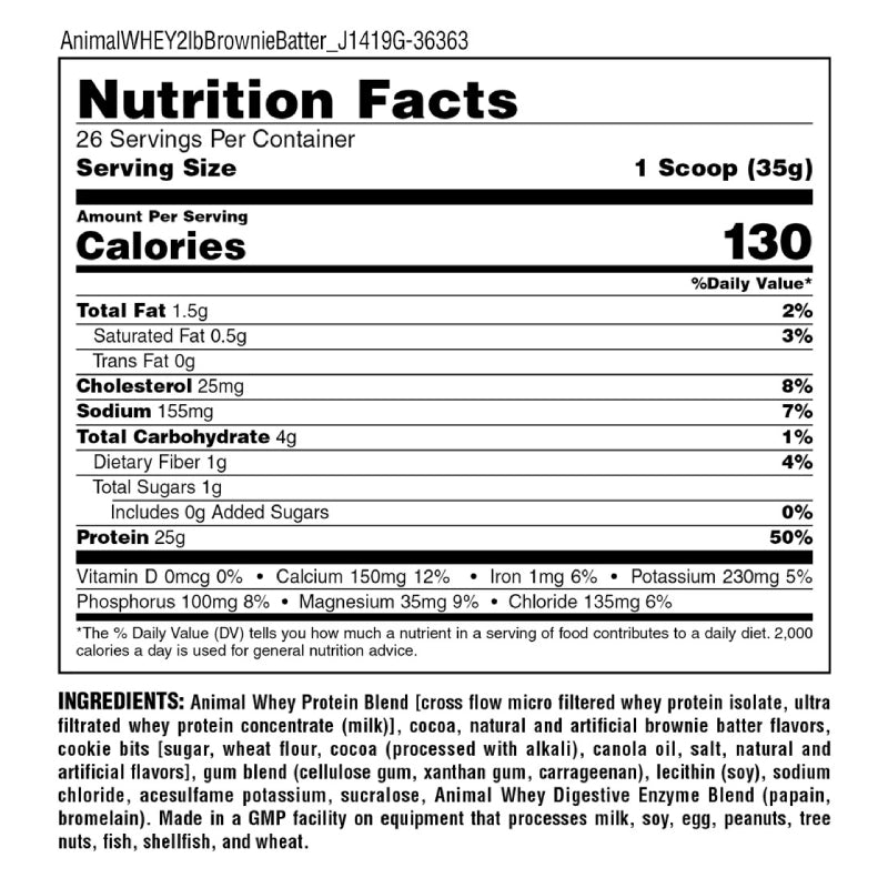 Animal ISO Whey Protein Blend Powder 2 lbs - Vanilla
