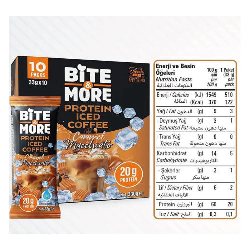 Bite & More Protein Iced Coffee - caramel machiato