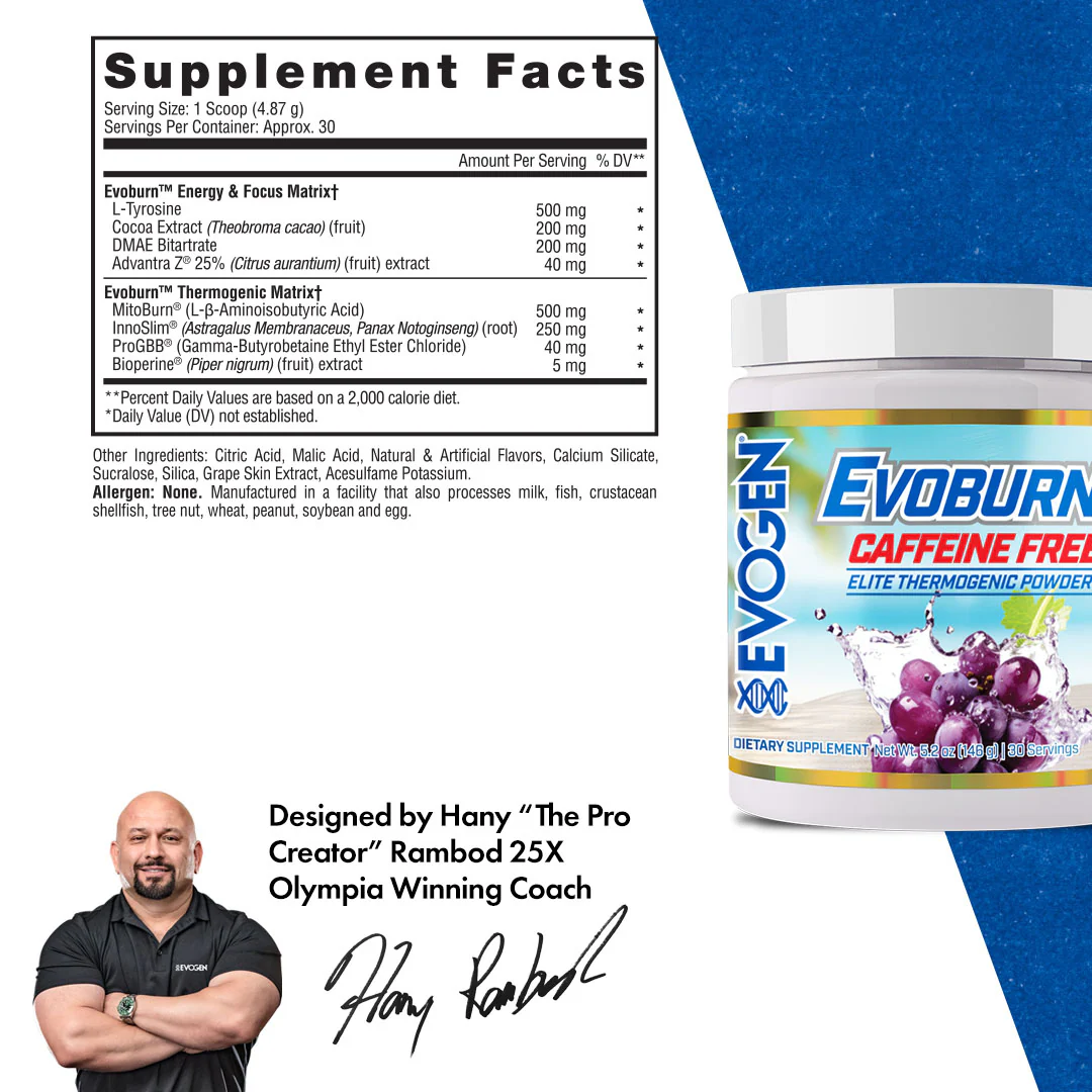 Evoburn Elite Thermogenic Powder - Caffeine Free