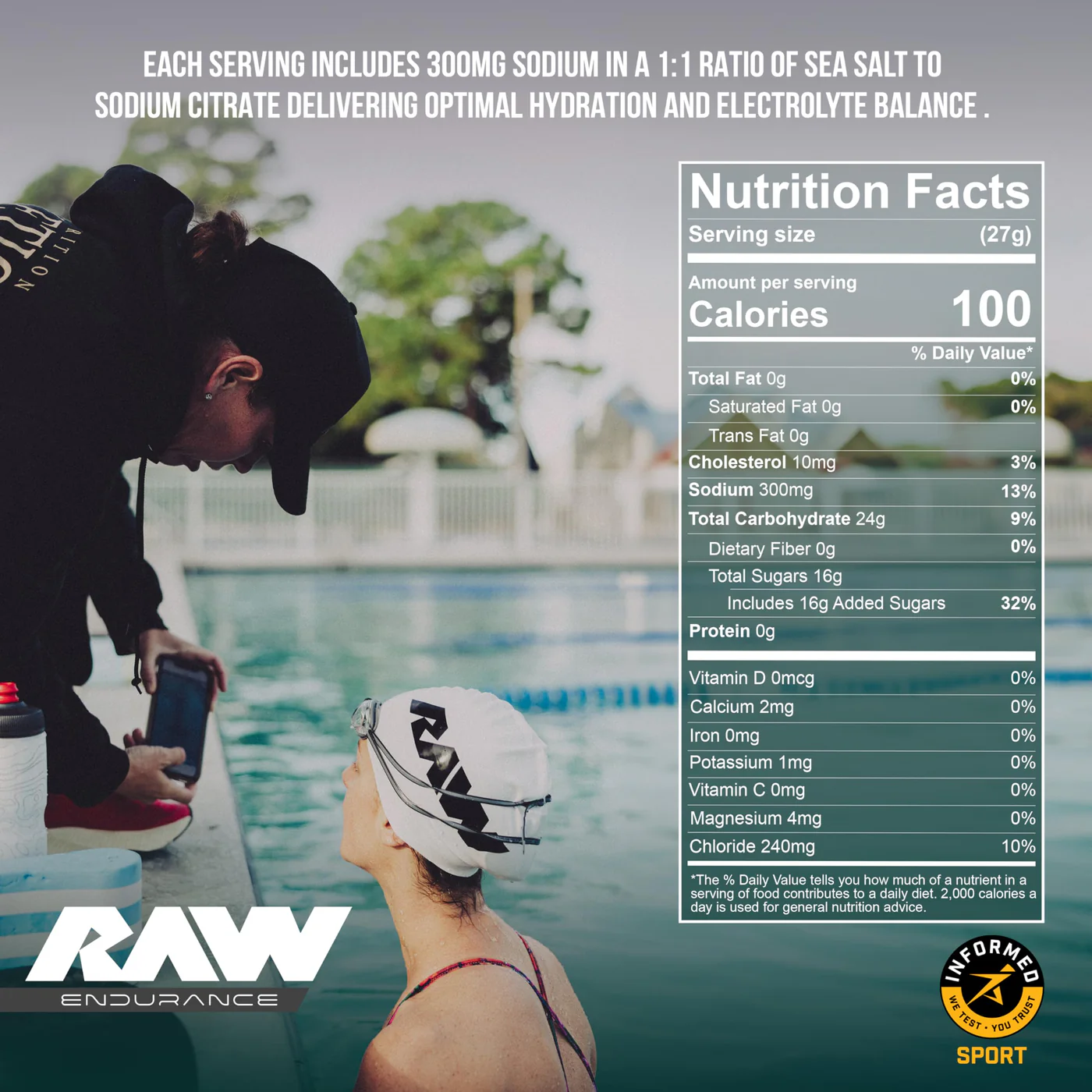 RAW Fuel, Premium Endurance Supplement Powder, Lemon Lime (60 Servings)