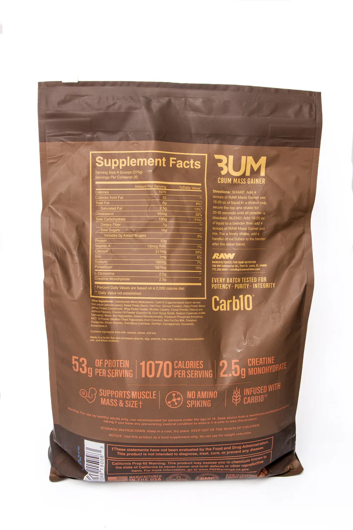 RAW CBUM Mass Gainer chocolate (5543 g)
