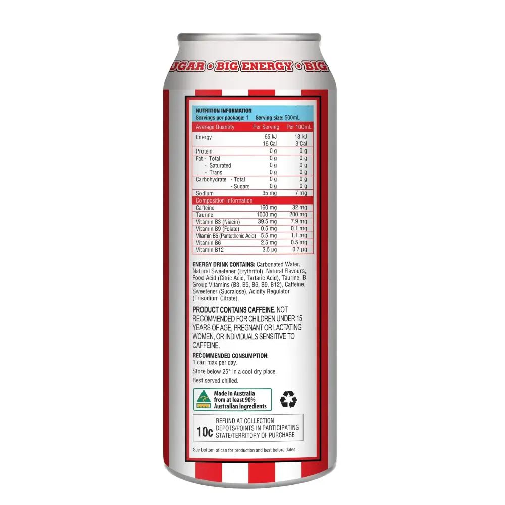 Adonis Big ENERGY , Zero Sugar Mountain Ice Flavor 500 ml