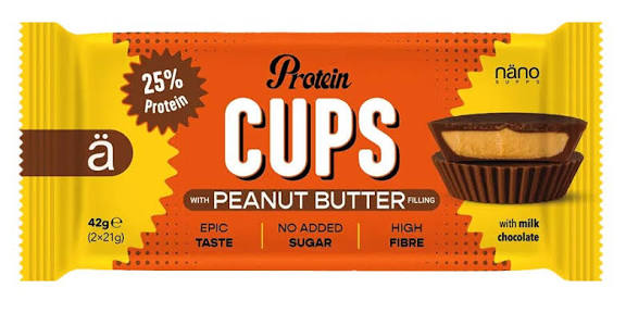 Nano Subs Peanut Butter & Salted Caramel Protein Cups, No Added Sugar, 42g