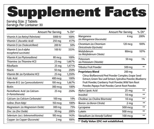 Gat Sport Mens MultiTest Multivitamin with Test Booster 150 tab