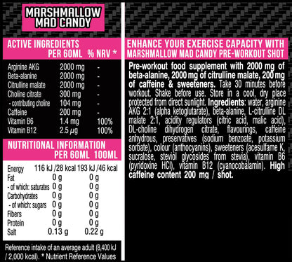 Xtreme Preworkout Shots 60ml (Hype)