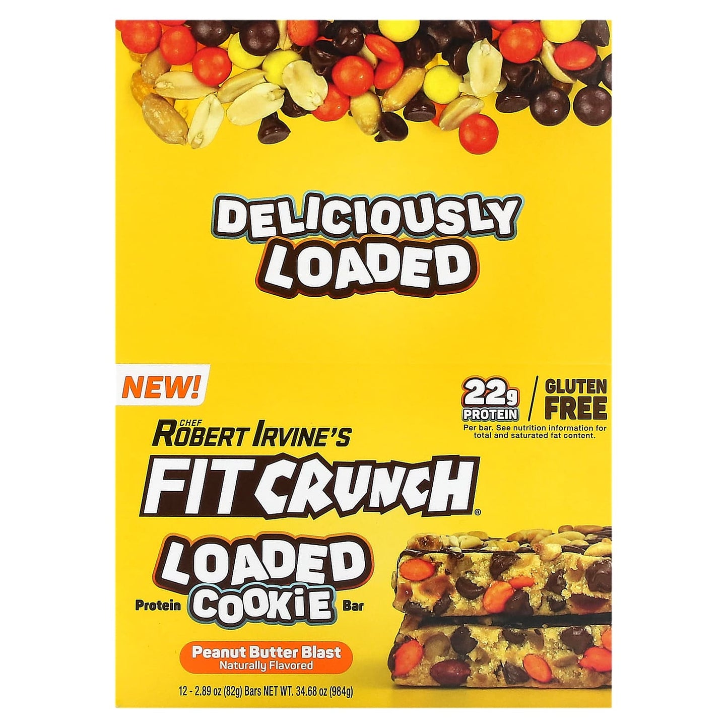 FITCRUNCH, Protein Loaded Cookie Bar, Peanut Butter Blast