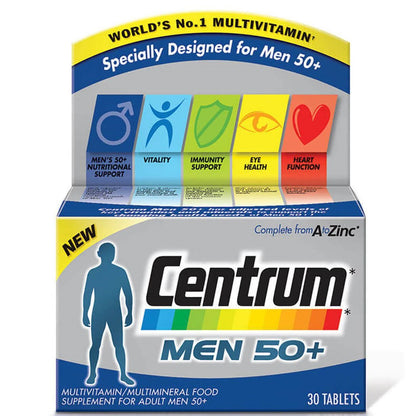 Centrum - Men 50+ Multivitamin 30 Tablets