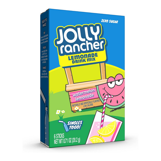 Jolly Rancher - Singles To Go Water Drink Mix Watermelon Lemonade 6 Sticks