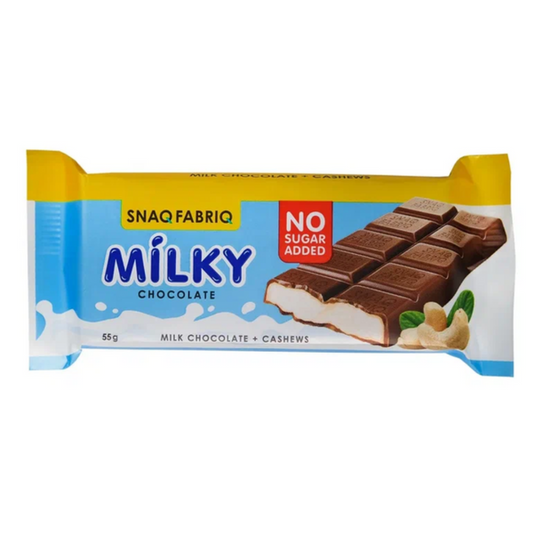 SNAQ FABRIQ - Milky Chocolate Bar Milk Chocolate + Cashew 55 g