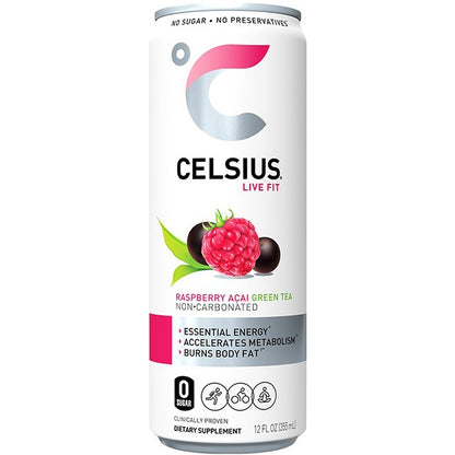 CELSIUS - Sparkling Drink Raspberry Acai Green Tea 355ml