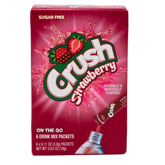 Crush - Singles To Go Water Drink Mix Strawberry 6 Sticks