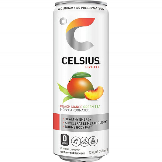 CELSIUS - Sparkling Drink Peach Mango Green Tea 355ml