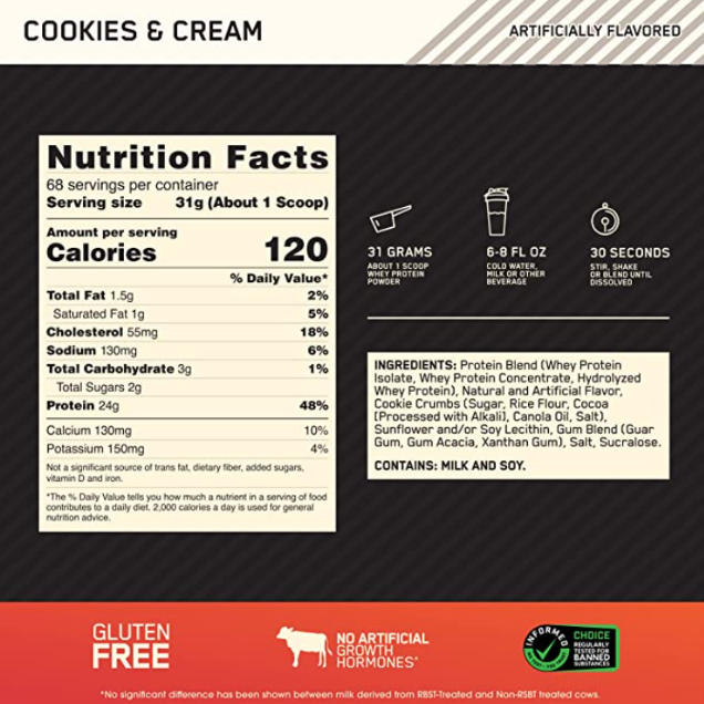 Whey Protein Gold Standard - Cookie & Cream  2.27 kg