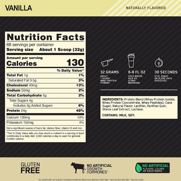 Whey Protein Gold Standard - Vanilla 2.27 kg