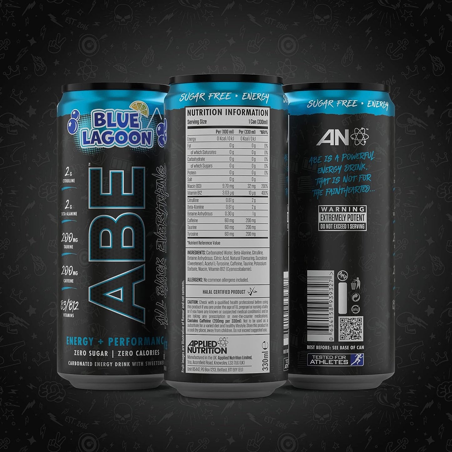 Applied Nutrition - ABE Pre Workout Cans Blue Lagoon 330 ml