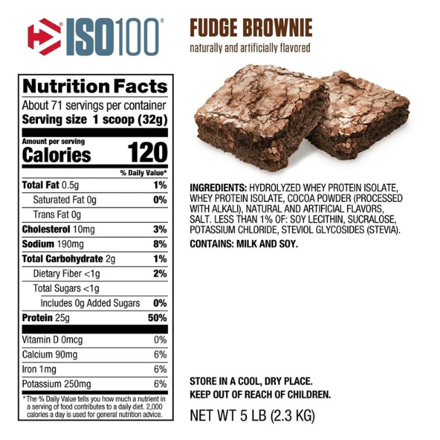 Dymatize Iso 100 - Fudge Brownie 2.3 kg