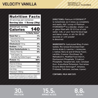 Hydro whey - Velocity Vanilla 1.6 kg
