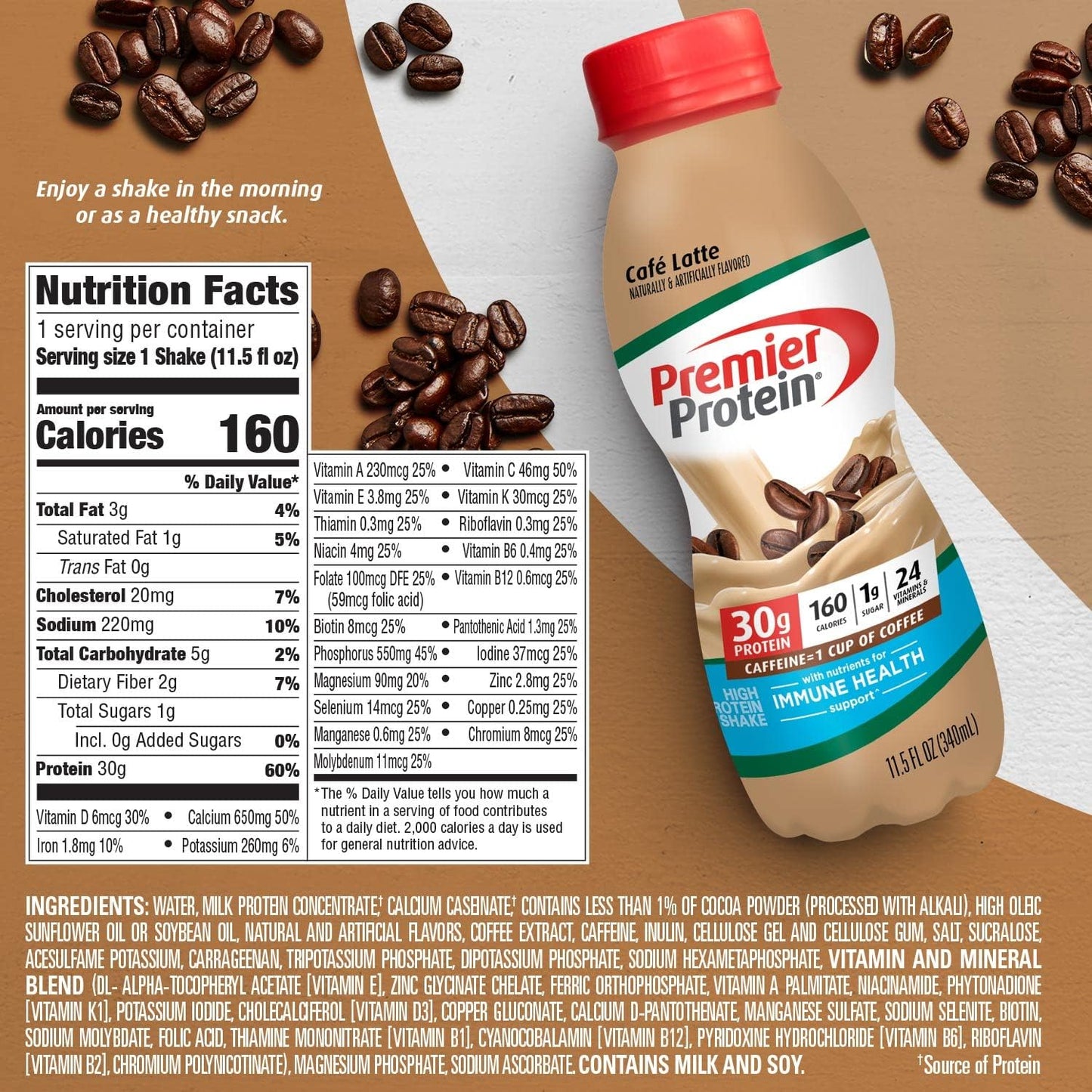 Premier Protein - Café Latte Protein Shake 340 ml