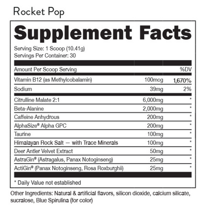 Bucked Up - Pre-Workout Rocket pop 313 g