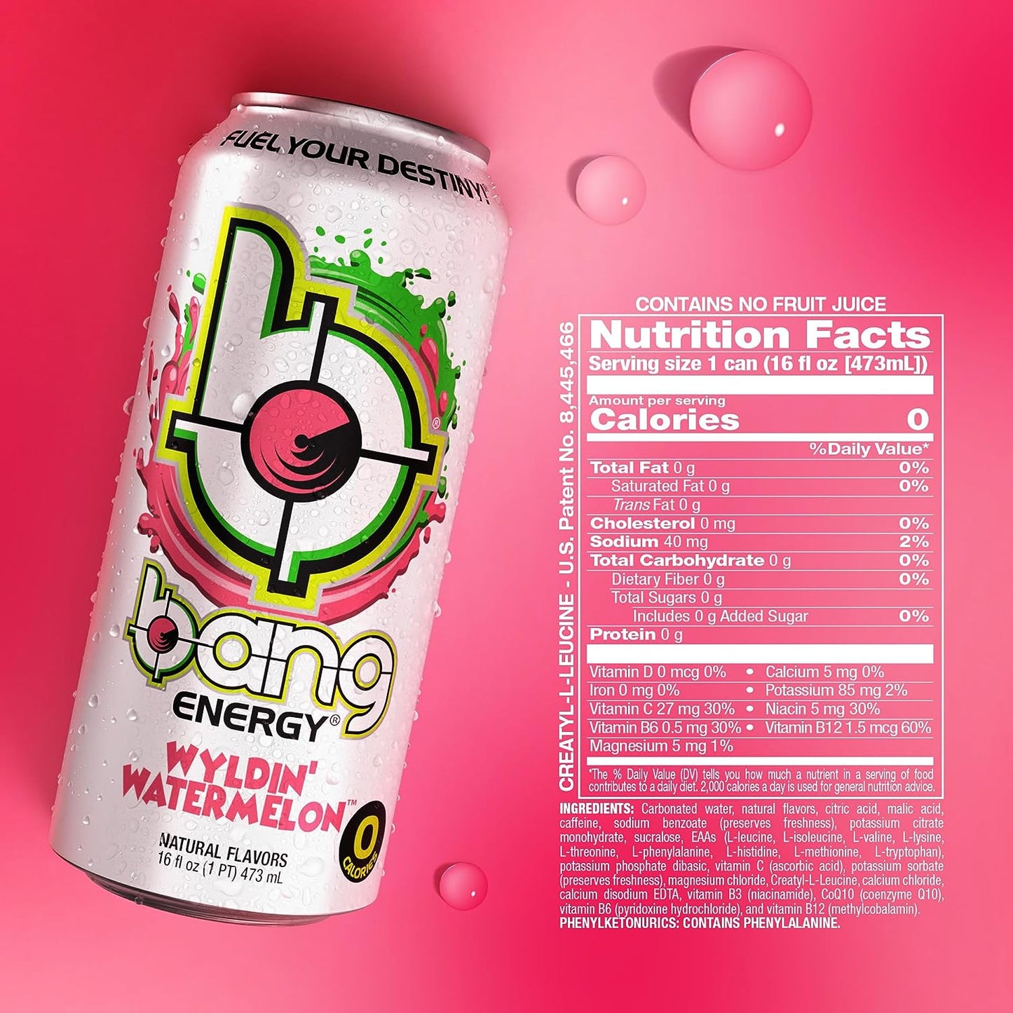 Bang Energy - Wyldin’ Watermelon Energy Drink 473 ml
