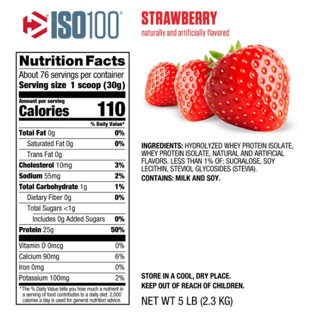 Dymatize Iso 100 - Strawberry 2.3 kg