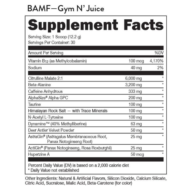 Bucked Up - BAMF Pre-Workout Gym N Juice 384 g