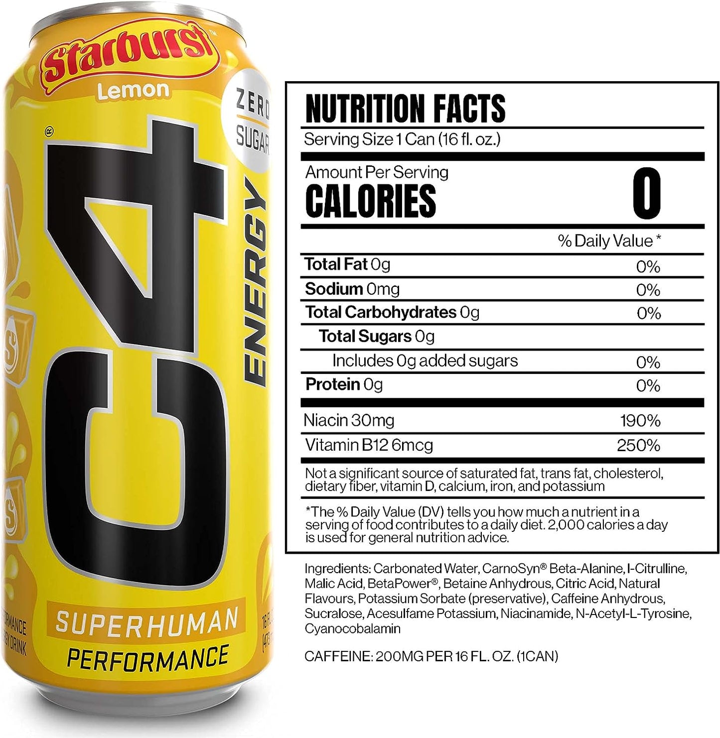 Cellucor C4 - Energy Drink Starburst Lemon 473 ml