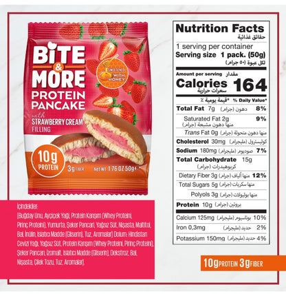 Bite & More - Protein Pancake Strawberry Cream