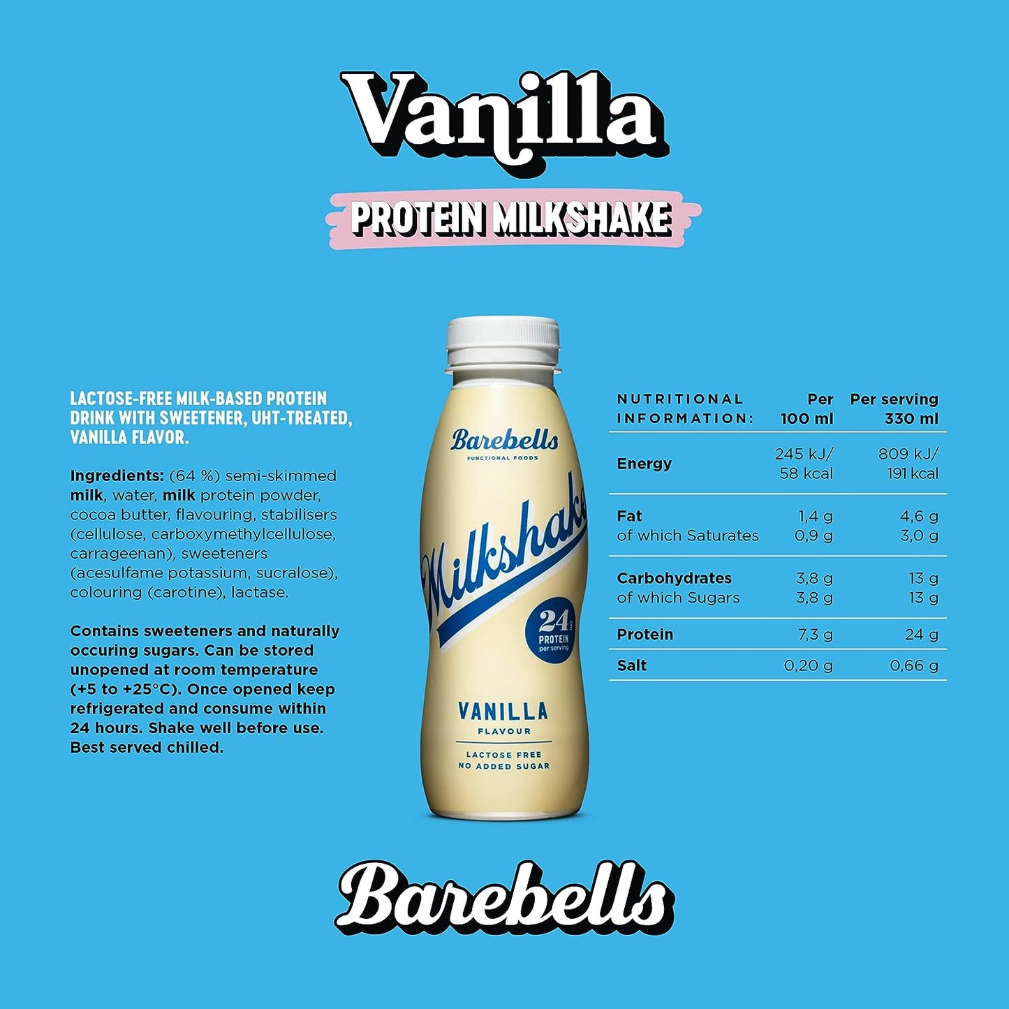 Barebells - Protein Milkshake Vanilla 1 Pc