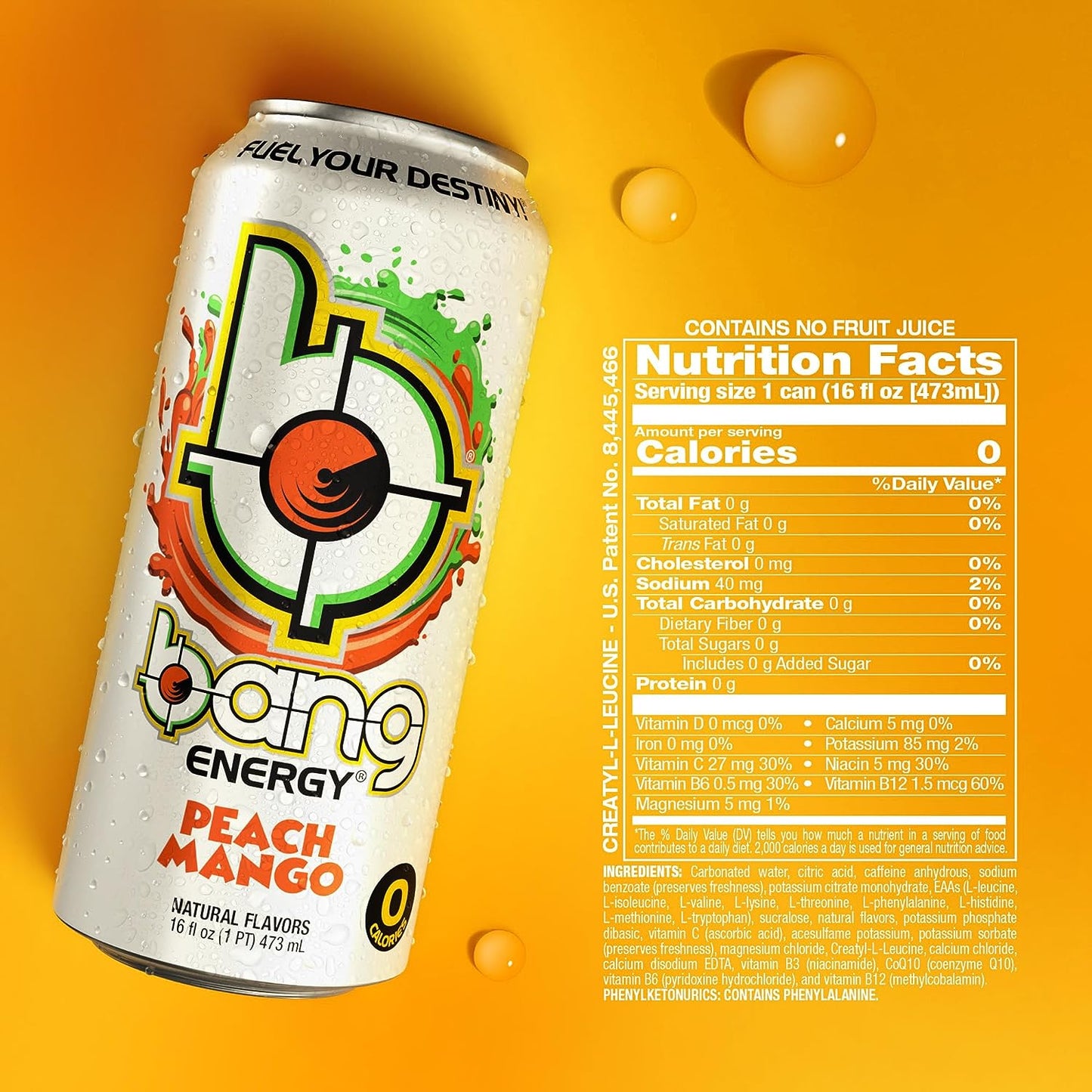 Bang Energy - Peach Mango Energy Drink 473 ml