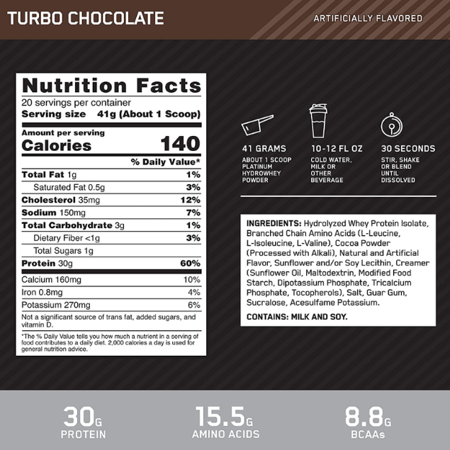 Hydro whey - Turbo Chocolate 820 g