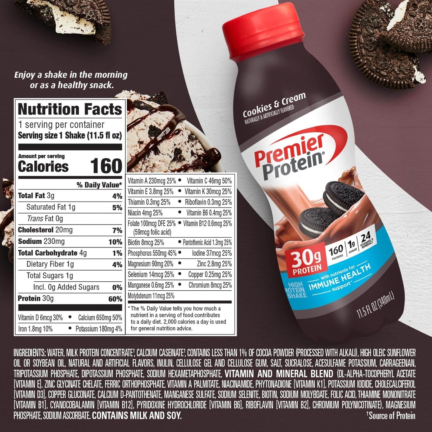 Premier Protein - Cookies & Cream Protein Shake 340 ml