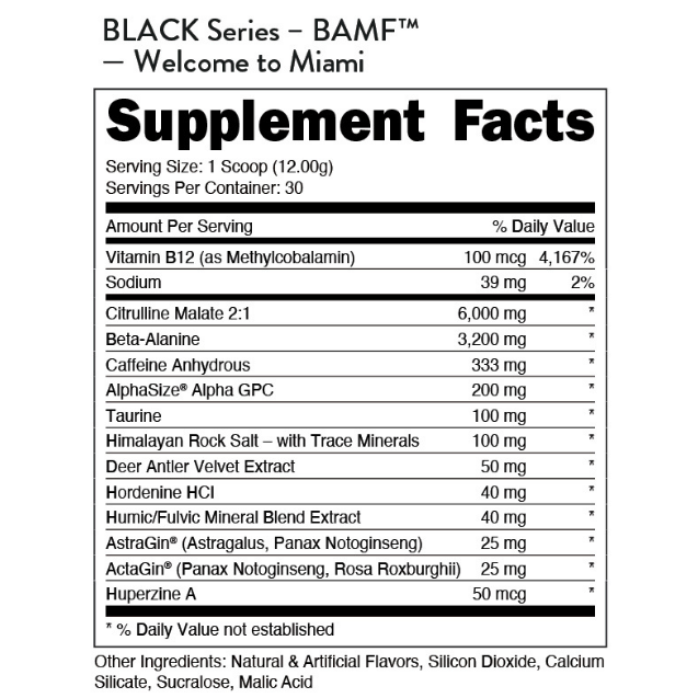 Bucked Up - BAMF Pre-Workout Blue Raz-berry Beret 384 g