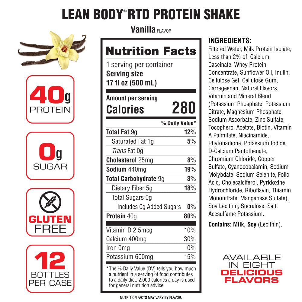 Labrada - Lean Body Vanilla Protein Shake 500 ml
