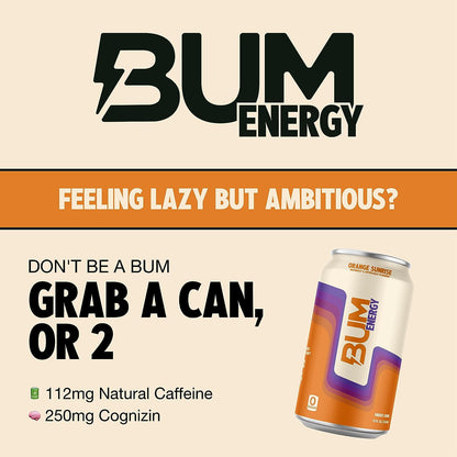 RAW - BUM Energy Drink Orange Sunrise 355 ml
