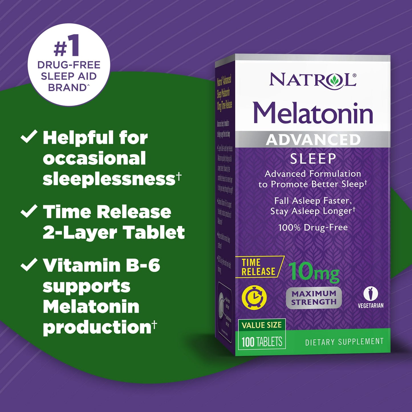 Natrol - Melatonin Advanced Sleep 100 Tablets