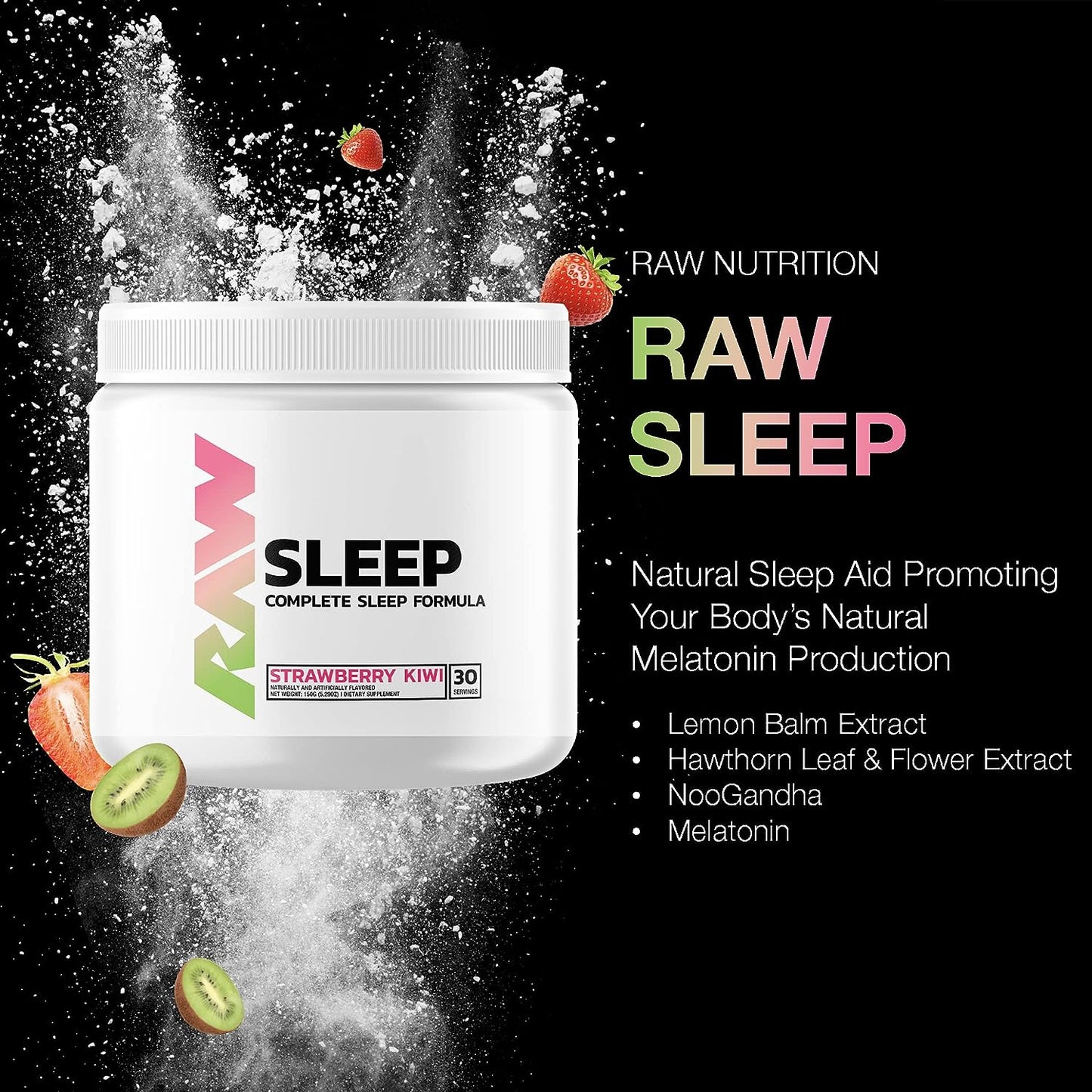 Raw - Sleep Aid Supplement Mixed Kiwi Watermelon 30 SRV