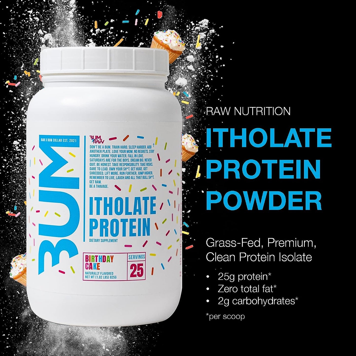 Raw - CBUM Itholate Protein Birthday Cake 825 g