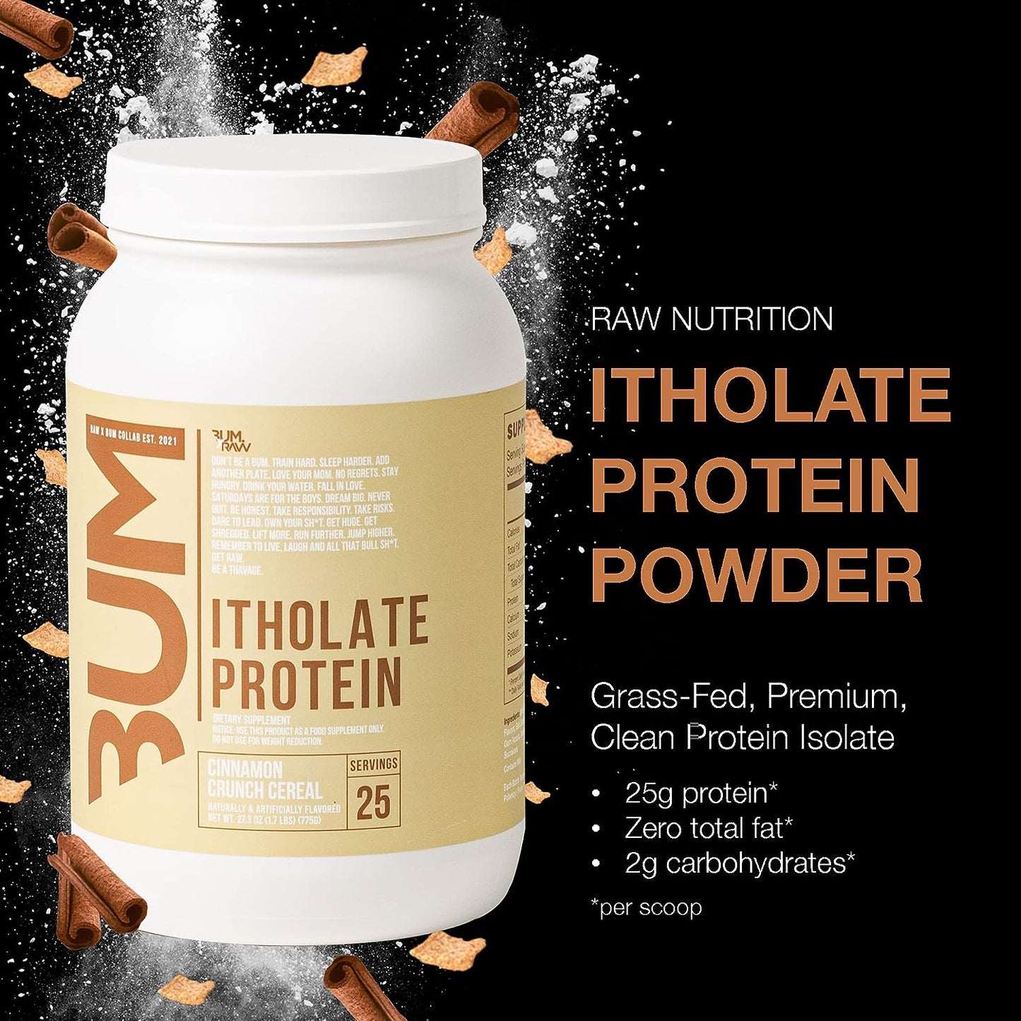 Raw - CBUM Itholate Protein Cinnamon Crunch Cereal 775 g