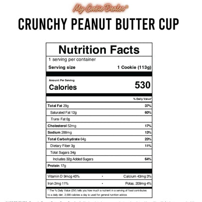 My Cookie Dealer - Crunchy Peanut Butter Cup With Raw Protein 1 Pc