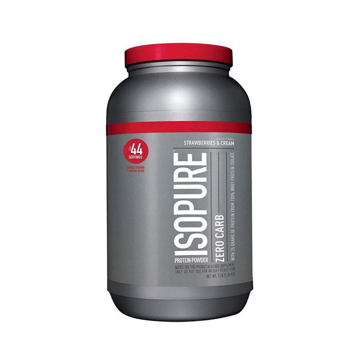 Isopure - Zero Carb Protein Powder Strawberry & Cream 1.36kg