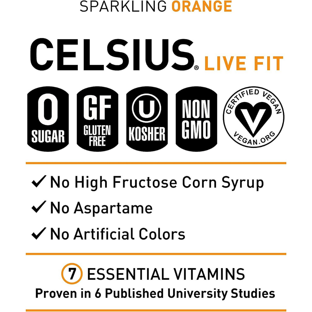 CELSIUS - Sparkling Drink Orange 355ml
