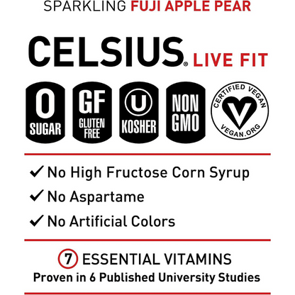 CELSIUS - Sparkling Drink Fuji Apple Pear 355ml