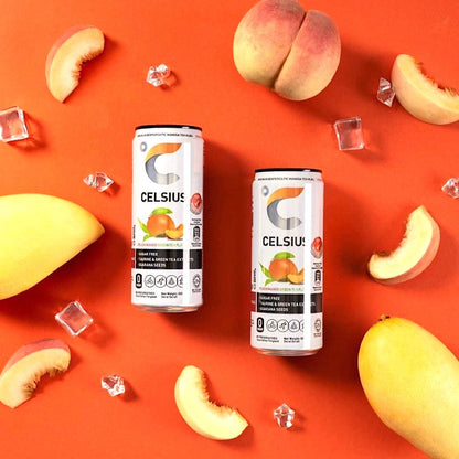 CELSIUS - Sparkling Drink Peach Mango Green Tea 355ml